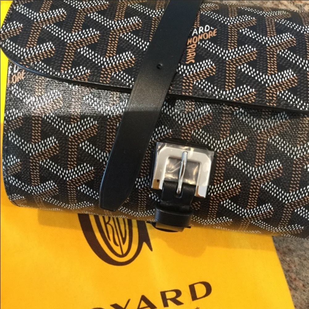 Goyard Goyardine Montre Voyage Double Watch Case Gem